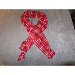 Talbots Red Plaid Scarf Rayon Fringe Trim Tartan Lightweight NWT 54990708